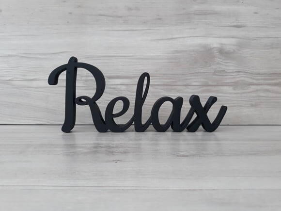 Relax - Palavra Decorativa em mdf - Linha Ck