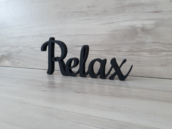 Relax - Palavra Decorativa em mdf - Linha Ck