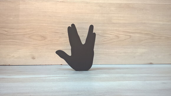 Saudação Vulcana StarTrek- Peça decorativa em MDF