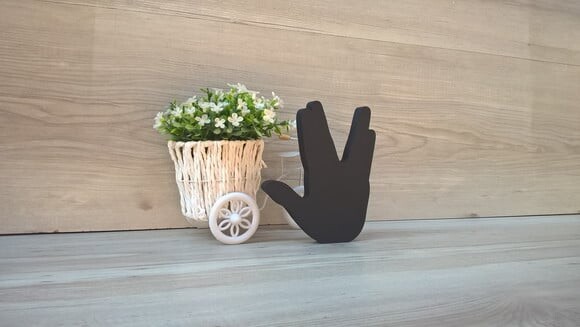 Saudação Vulcana StarTrek- Peça decorativa em MDF
