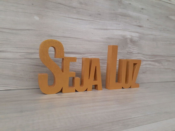 Seja Luz - Palavras Decorativas de mesa em MDF