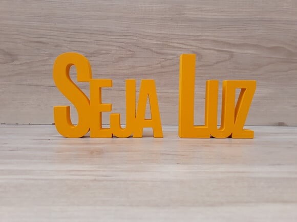 Seja Luz - Palavras Decorativas de mesa em MDF