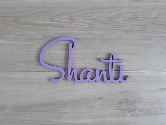 Shanti - linha ST - Palavra Decorativa em MDF (parede)