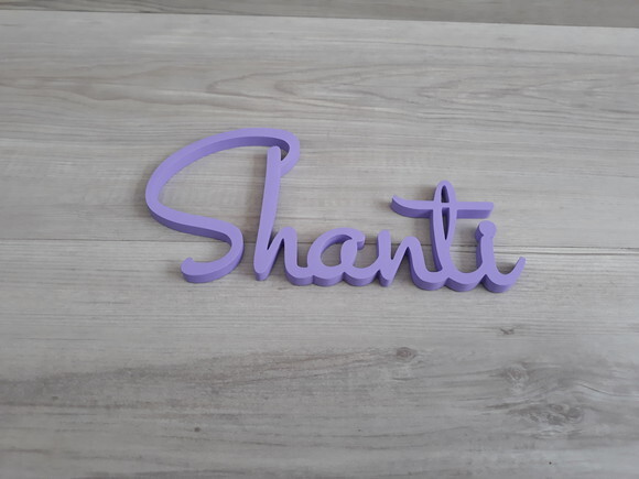 Shanti - linha ST - Palavra Decorativa em MDF (parede)