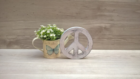 Simbolo Paz - 15 cm - pátina