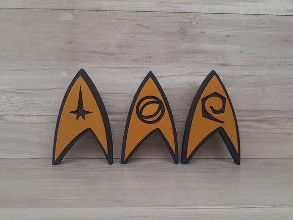 Símbolos Startrek - peças de mesa em MDF