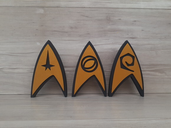 Símbolos Startrek - peças de mesa em MDF