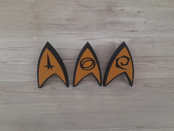 Símbolos Startrek - peças de mesa em MDF