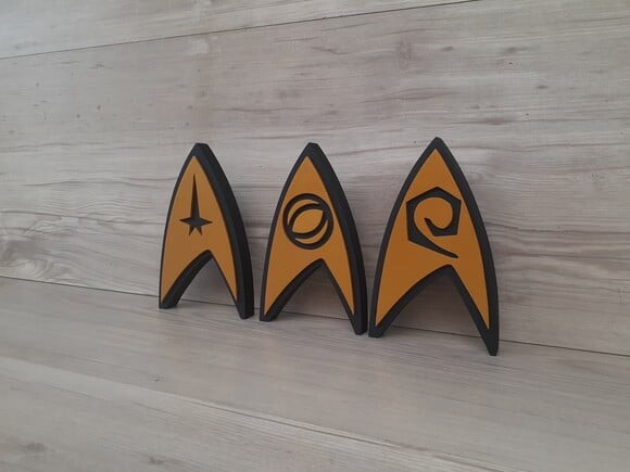 Símbolos Startrek - peças de mesa em MDF