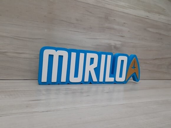 StarTrek - Nome Personalizado de Mesa em MDF - MURILO 10 cm