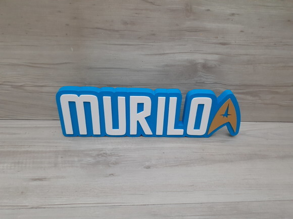 StarTrek - Nome Personalizado de Mesa em MDF - MURILO 10 cm