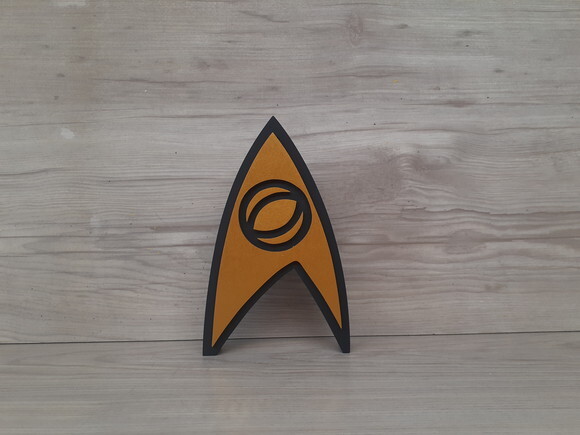 Startrek Sciences - Simbolo de mesa em MDF
