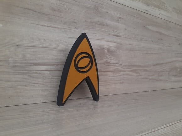 Startrek Sciences - Simbolo de mesa em MDF