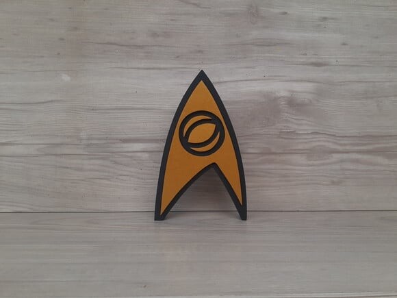 Startrek Sciences - Simbolo de mesa em MDF