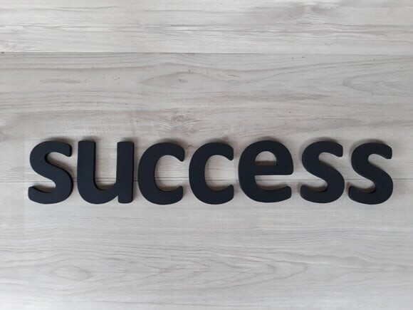 success - Palavra Decorativa de Parede em mdf