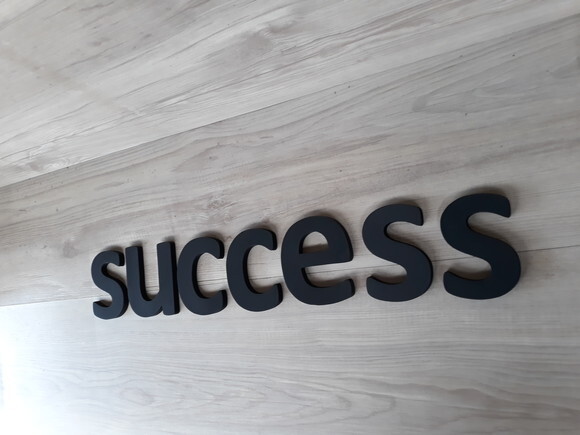 success - Palavra Decorativa de Parede em mdf