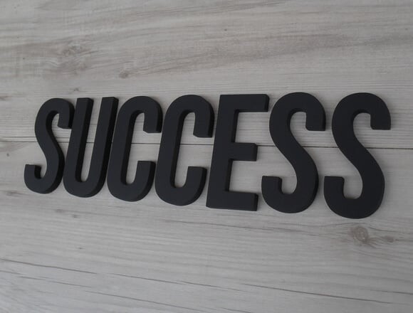 SUCCESS - Palavra Decorativa de Parede em mdf