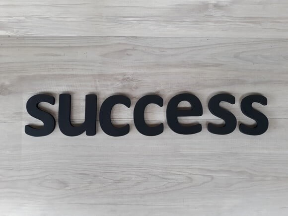 success - Palavra Decorativa de Parede em mdf
