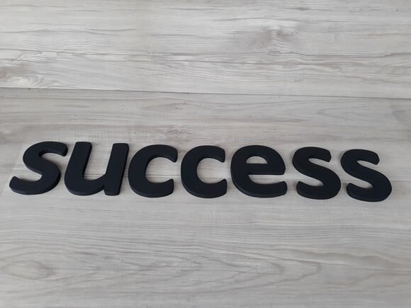 success - Palavra Decorativa de Parede em mdf