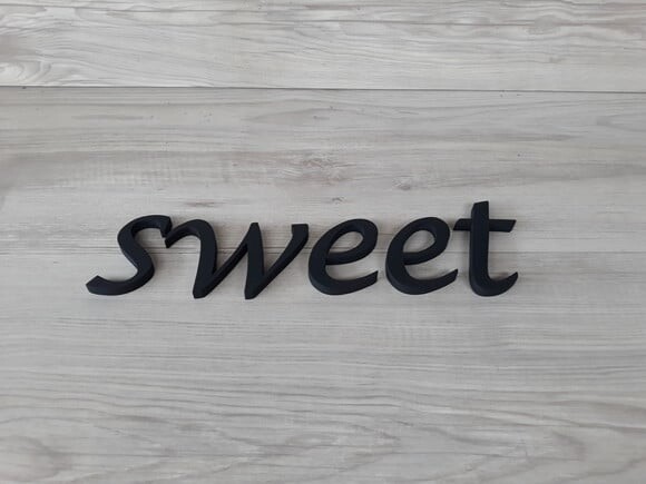 sweet - Palavra Decorativa de Parede em mdf