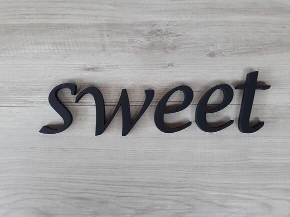 sweet - Palavra Decorativa de Parede em mdf
