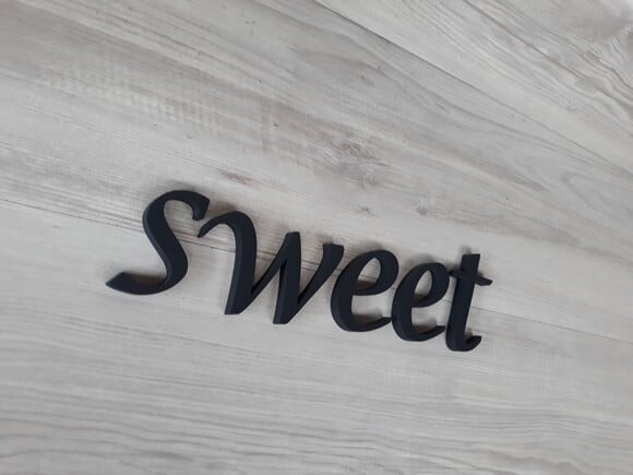 sweet - Palavra Decorativa de Parede em mdf
