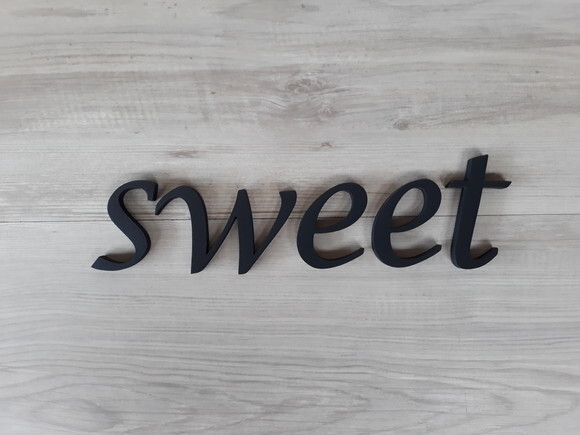 sweet - Palavra Decorativa de Parede em mdf