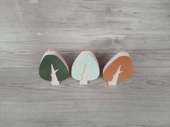 Trio de Árvores Escandinavas em mdf Mod. Gota - 15 cm