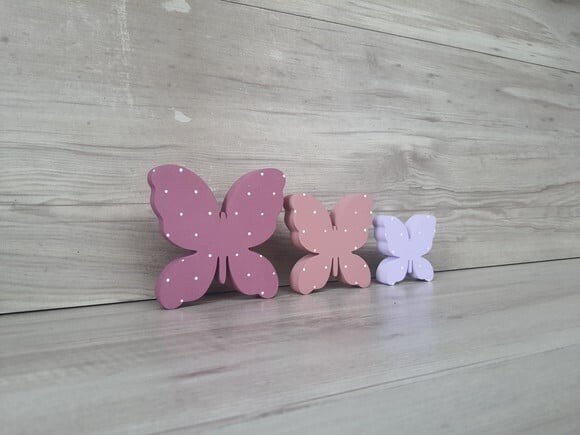 Trio de Borboletas de Mesa em mdf