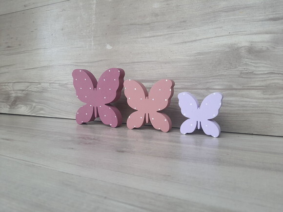 Trio de Borboletas de Mesa em mdf