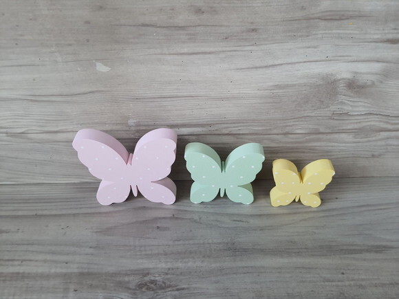 Trio de Borboletas de Mesa em mdf