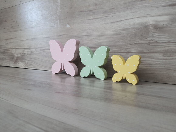 Trio de Borboletas de Mesa em mdf