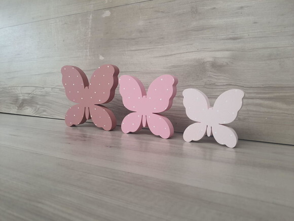 Trio de Borboletas de Mesa em mdf - 12, 10 e 8 cm