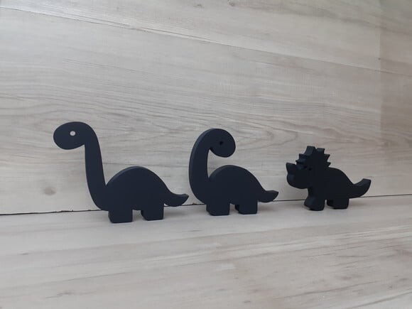 Trio de Dinossauros em mdf - para mesa