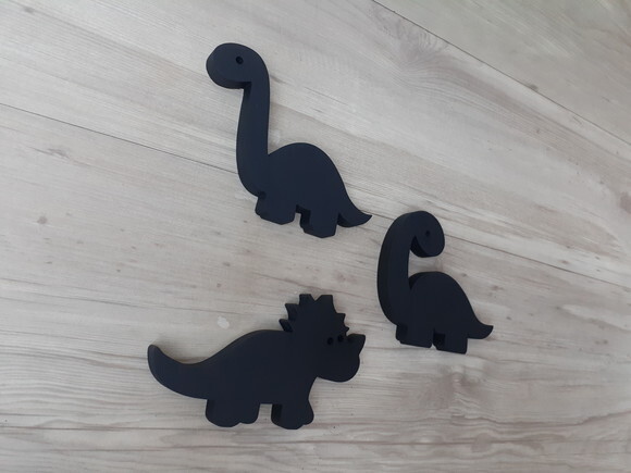 Trio de Dinossauros em mdf - para Parede