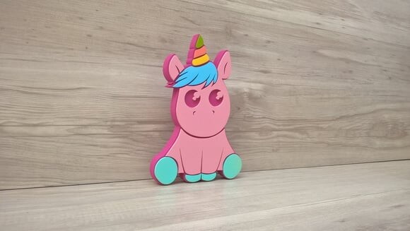 Unicórnio Bebê - Decoração Infantil em mdf