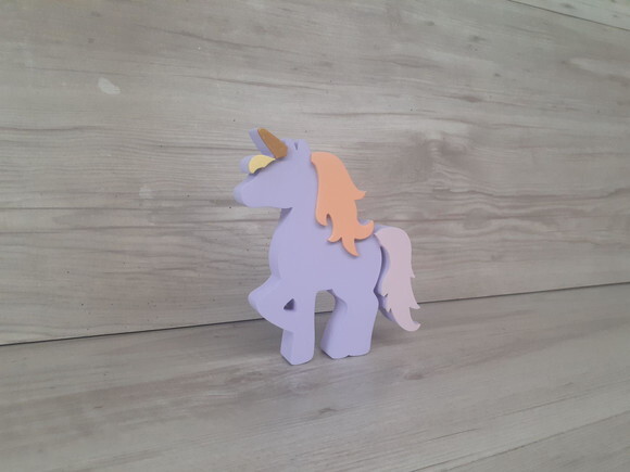 Unicórnio de mesa - decoração infantil Festa Arco Íris