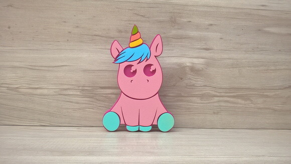 Unicórnio Bebê - Decoração Infantil em mdf