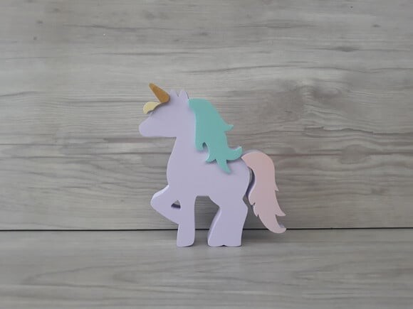 Unicórnio de mesa - decoração infantil Festa Arco Íris
