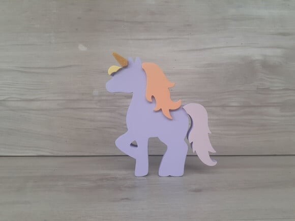 Unicórnio de mesa - decoração infantil Festa Arco Íris