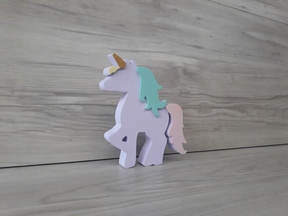 Unicórnio de mesa - decoração infantil Festa Arco Íris