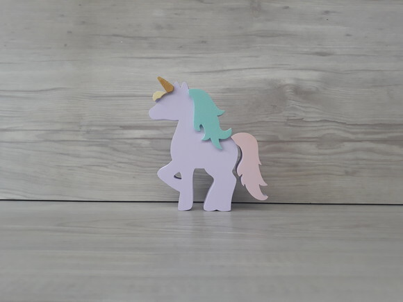 Unicórnio de mesa - decoração infantil Festa Arco Íris