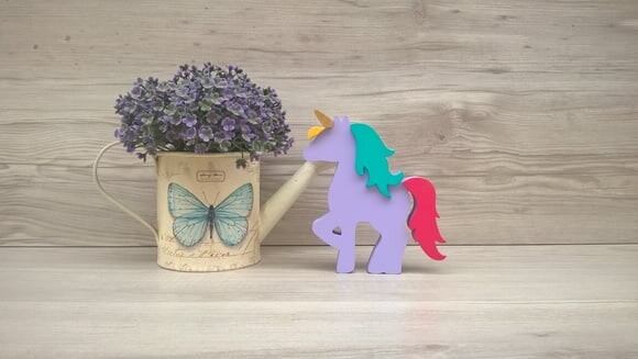 Unicórnio de mesa - decoração infantil Festa Arco Íris
