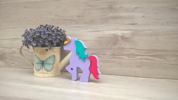 Unicórnio de mesa - decoração infantil Festa Arco Íris