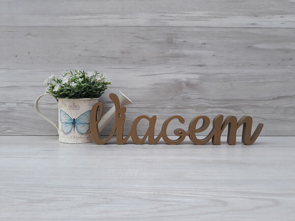 Viagem - Palavra de Mesa em mdf - Linha Ck