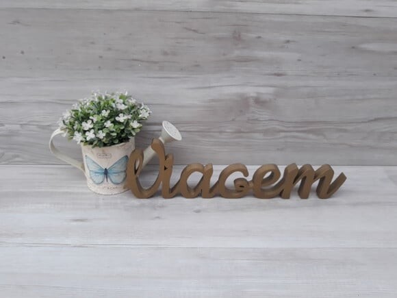 Viagem - Palavra de Mesa em mdf - Linha Ck