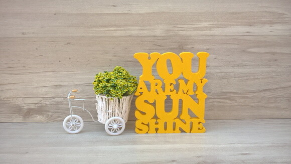 You Are My Sunshine - peça decorativa em mdf