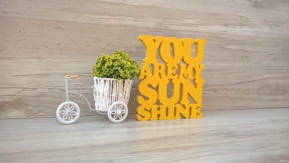 You Are My Sunshine - peça decorativa em mdf