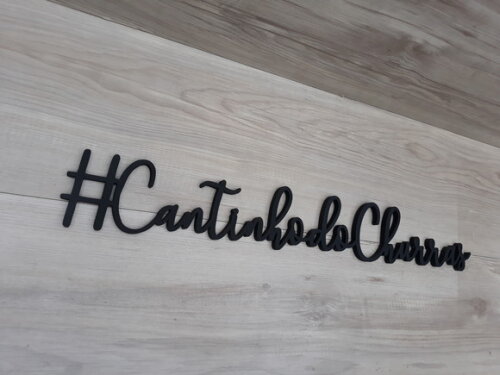 #Cantinho do Churras - palavra de parede em mdf