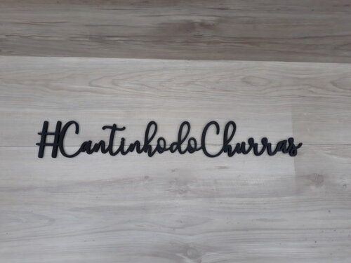 #Cantinho do Churras - palavra de parede em mdf